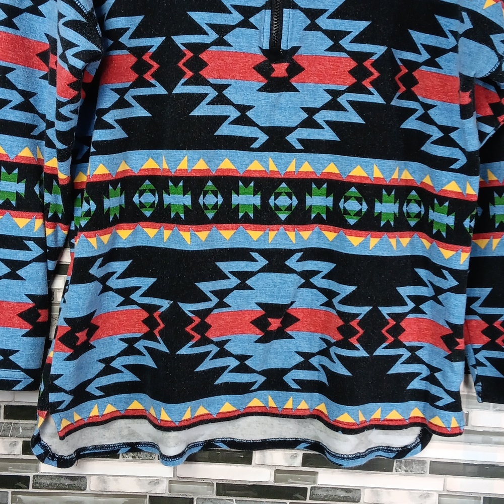 Chaps Womens M/m/M Multicolor Aztec Southwestern Pullover Imperfect - Picture 10 of 12